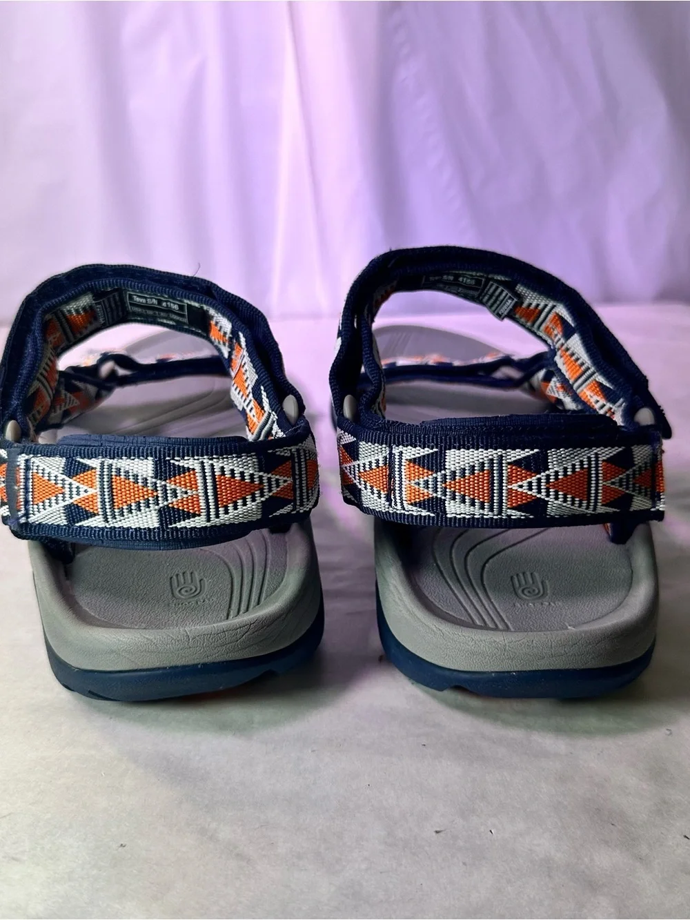 Teva Men's Navy, Gray & Orange Strappy Sandals